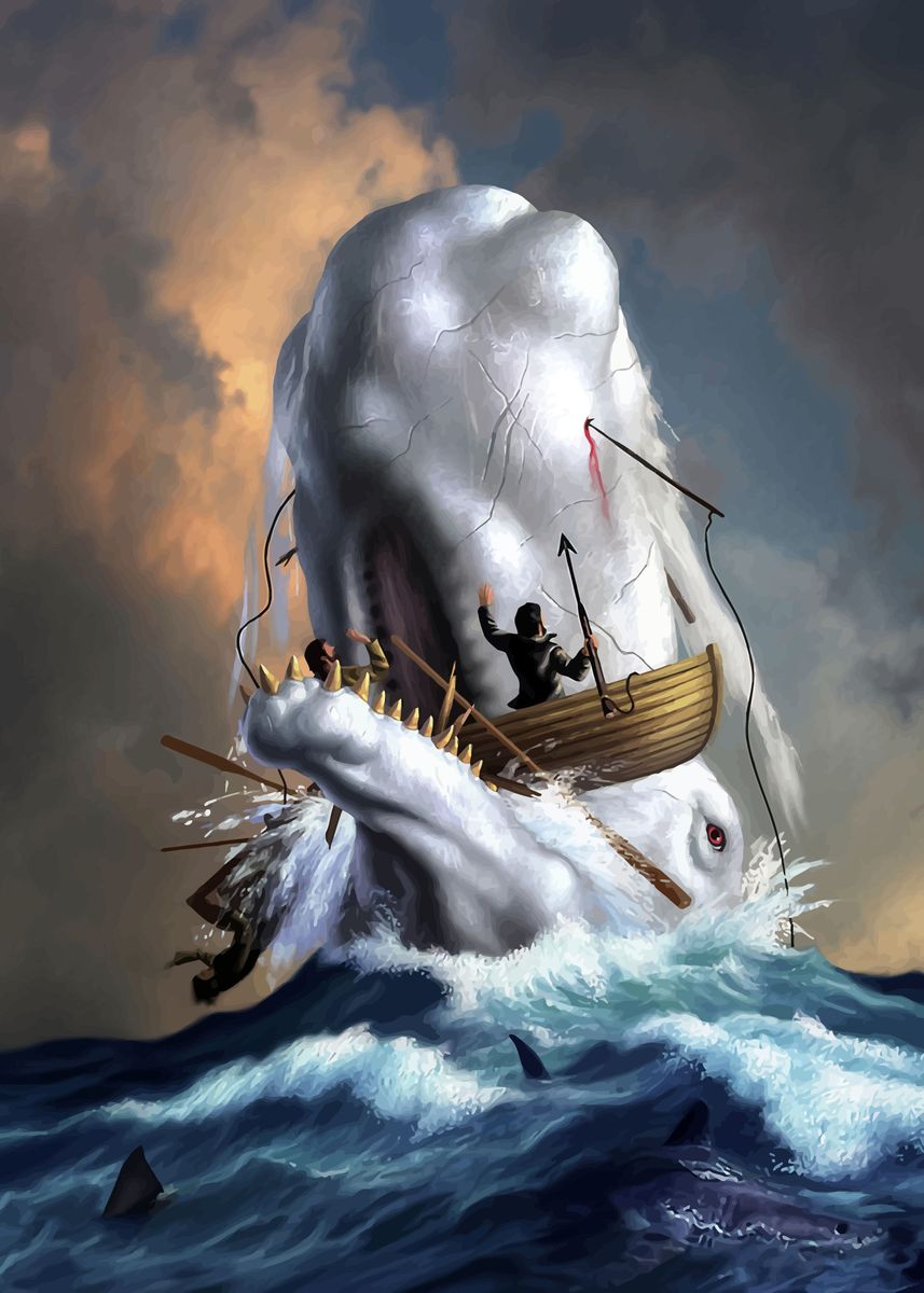  moby dick poster picture metal print paint by tinalamber displate