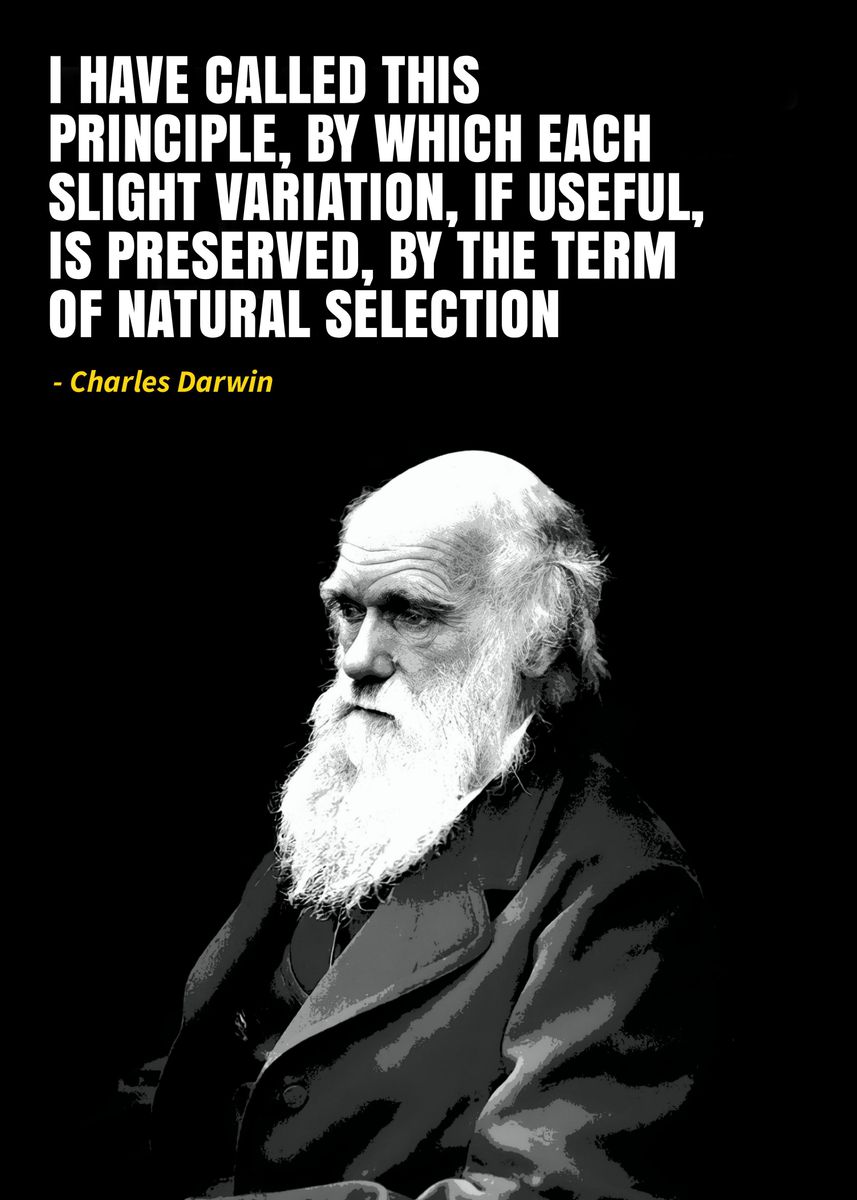 'Charles Darwin Quotes ' Poster, Picture, Metal Print, Paint By Lunzii ...