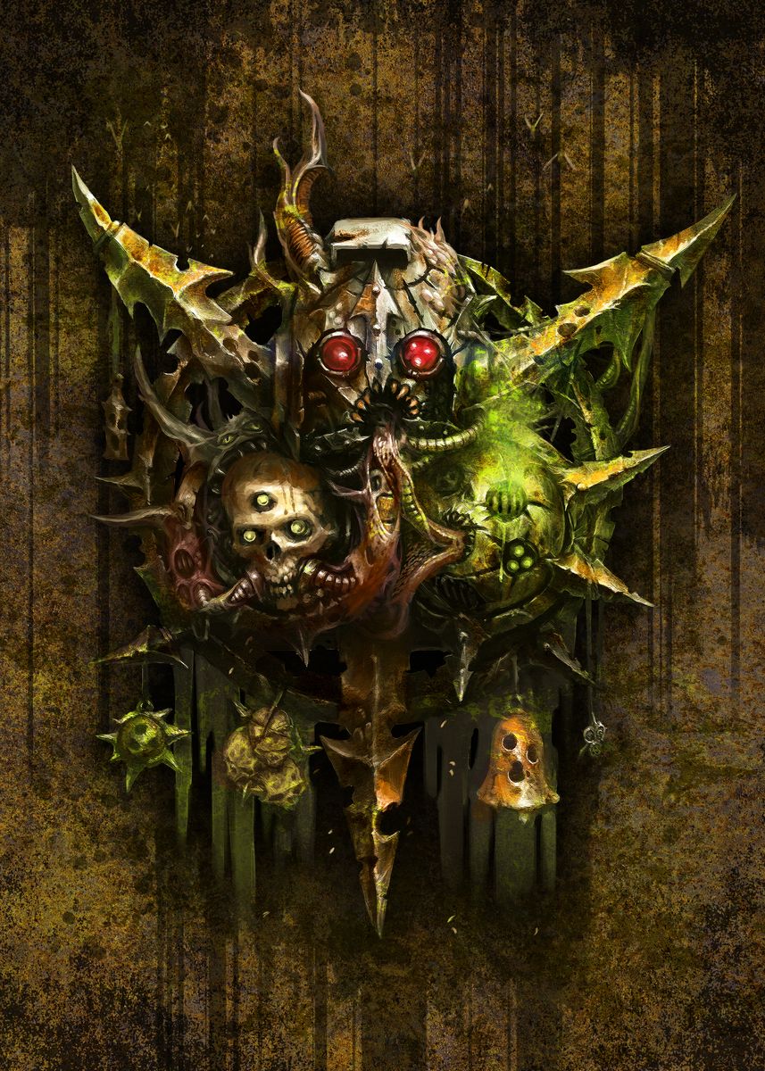 'Death Guard' Poster, picture, metal print, paint by Warhammer Displate