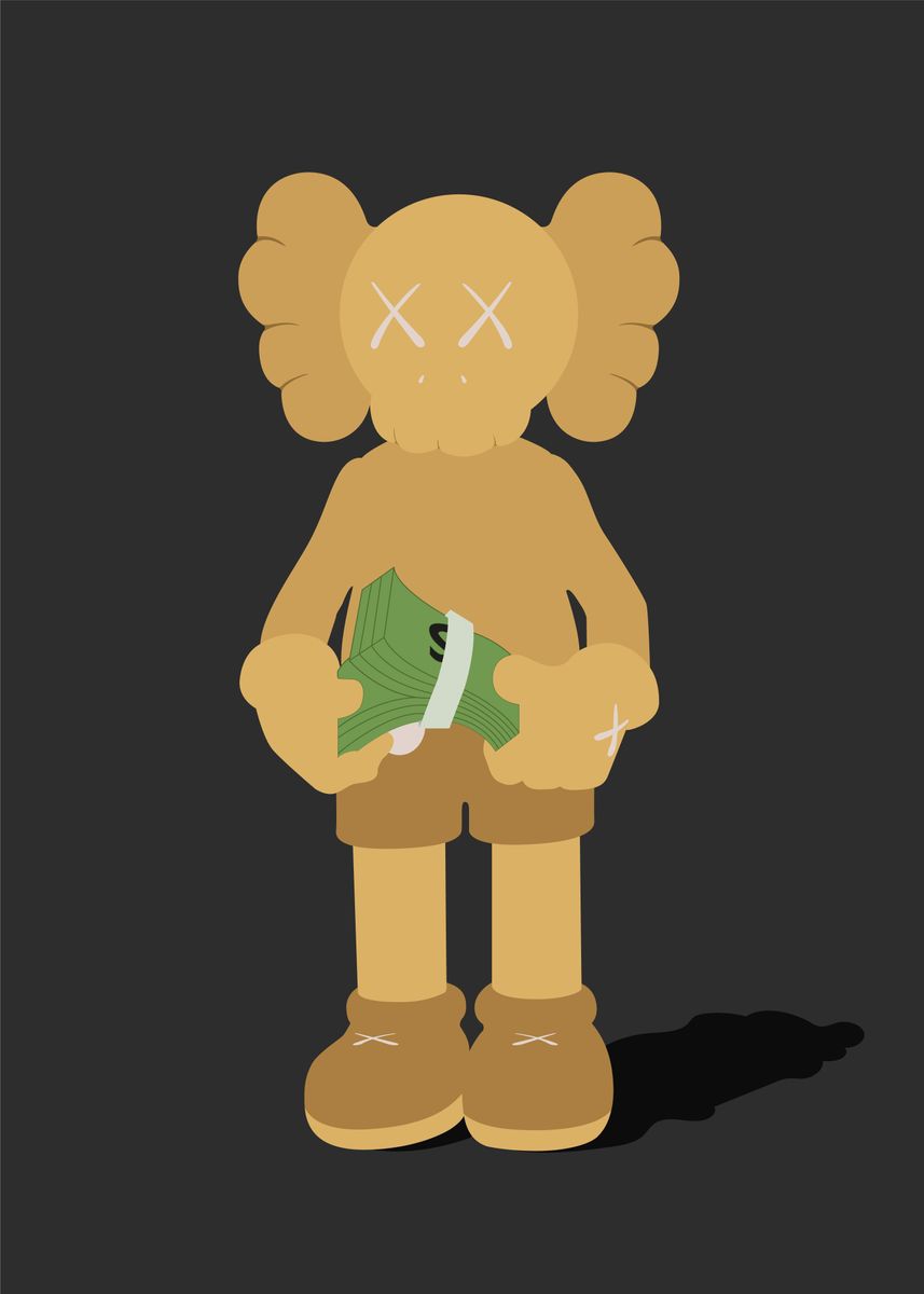 'kaws Money' Poster, Picture, Metal Print, Paint By Sbs 