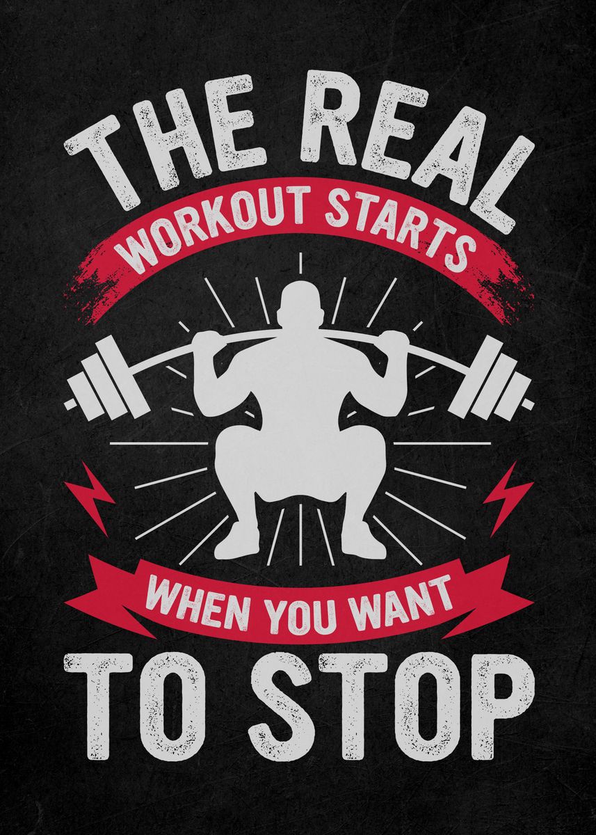 'Gym Motivation Quote Art' Poster, picture, metal print, paint by Art ...