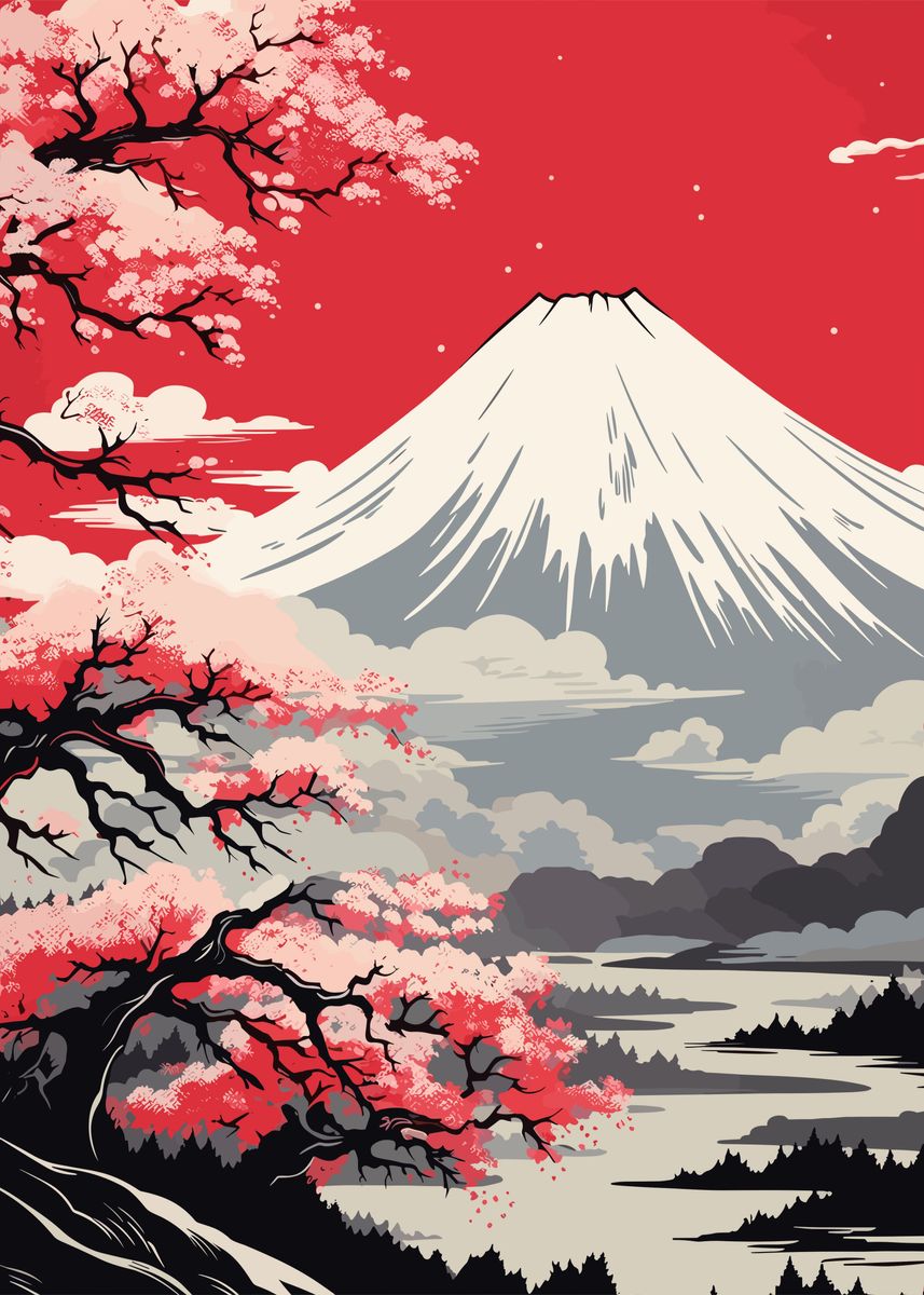 Yamanaka Lake Painting Reproduction Print Hiroshi Yoshida