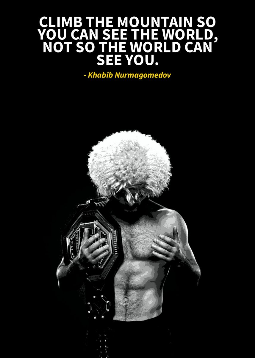 Khabib Nurmagomedov Quotes Poster Picture Metal Print Paint By khabib-nurmagomedov-quotes-poster-picture-metal-print-paint-by