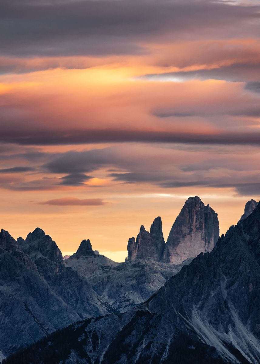 'Tre Cime di Lavaredo' Poster, picture, metal print, paint by Tobias ...