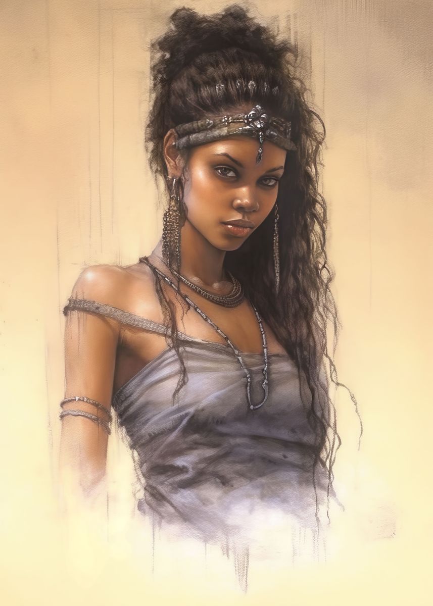  woman melanin poster picture metal print paint by graphics gc