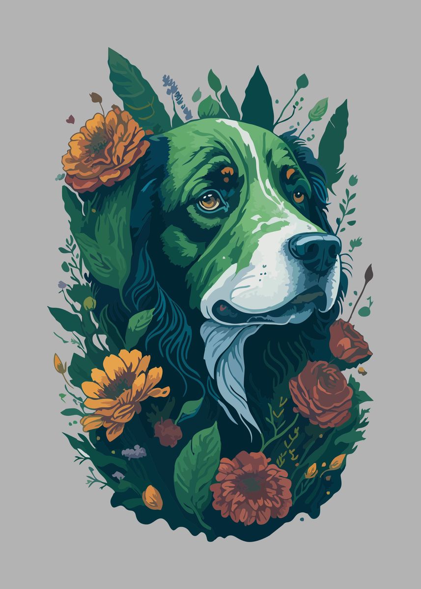 'vintage dog' Poster by valkry art Displate