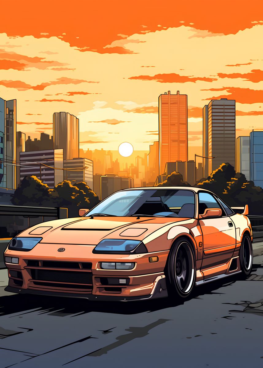 'Nissan 180sx Vector vibes' Poster, picture, metal print, paint by ...