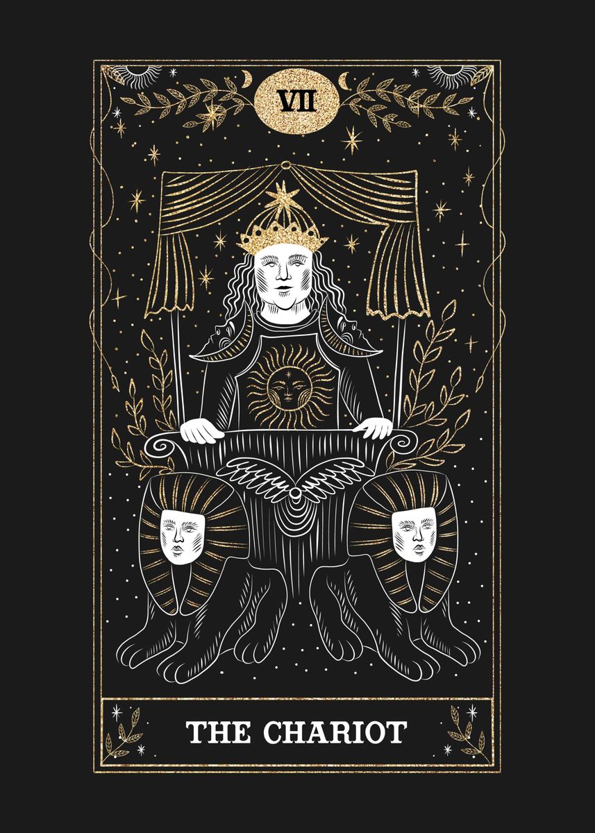 'The Chariot Tarot Card' Poster by SoulArt Shop | Displate