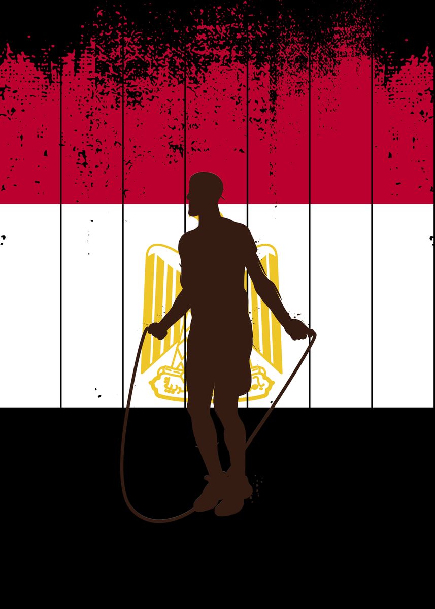 'Egypt young athlete jumpin' Poster by Dalton Joyce Displate