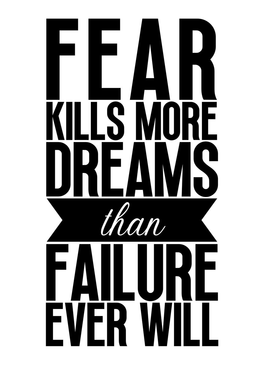 'Fear Kills Dreams' Poster, picture, metal print, paint by Yess | Displate