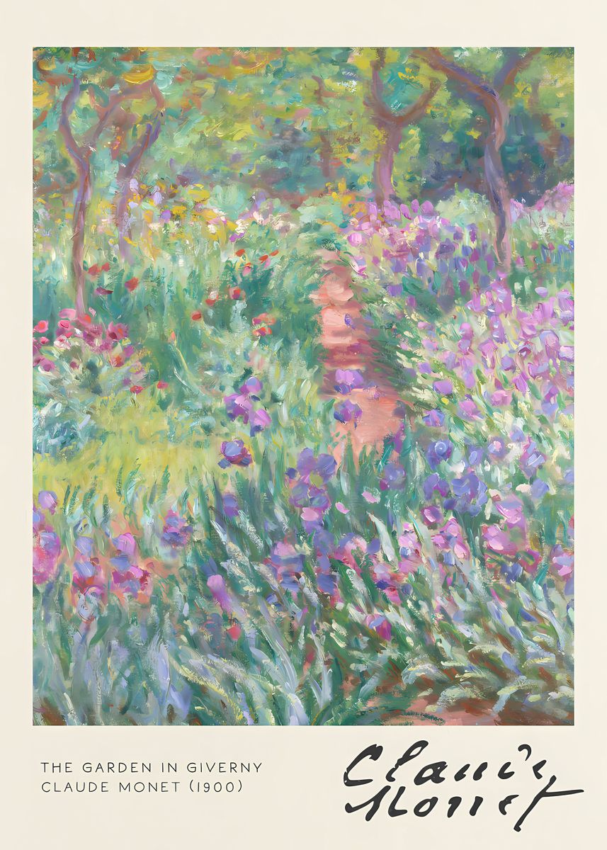 ‘The Garden in Giverny’ Poster, picture, metal print, paint by