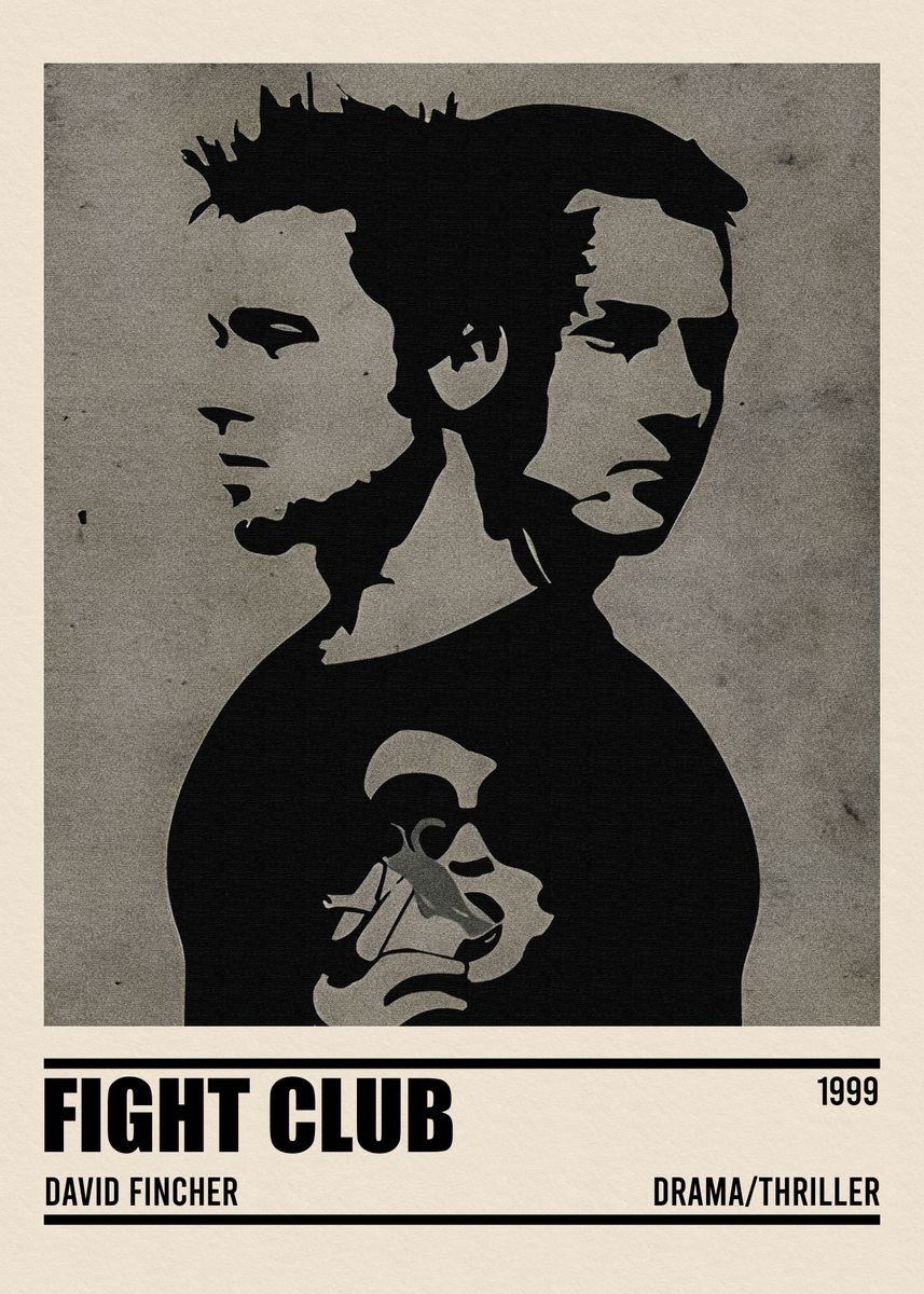 'Fight Club Minimalist ' Poster, picture, metal print, paint by Louise ...
