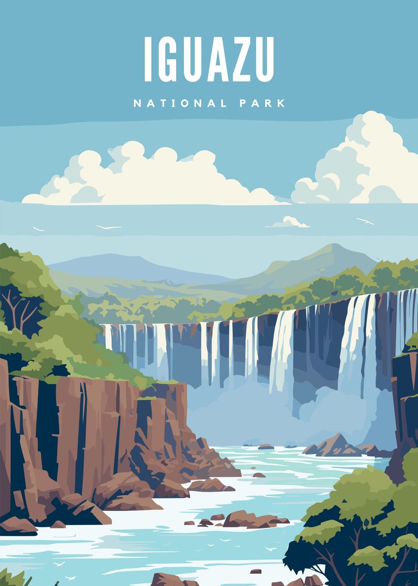 'Iguazu National Park' Poster, picture, metal print, paint by Mark ...