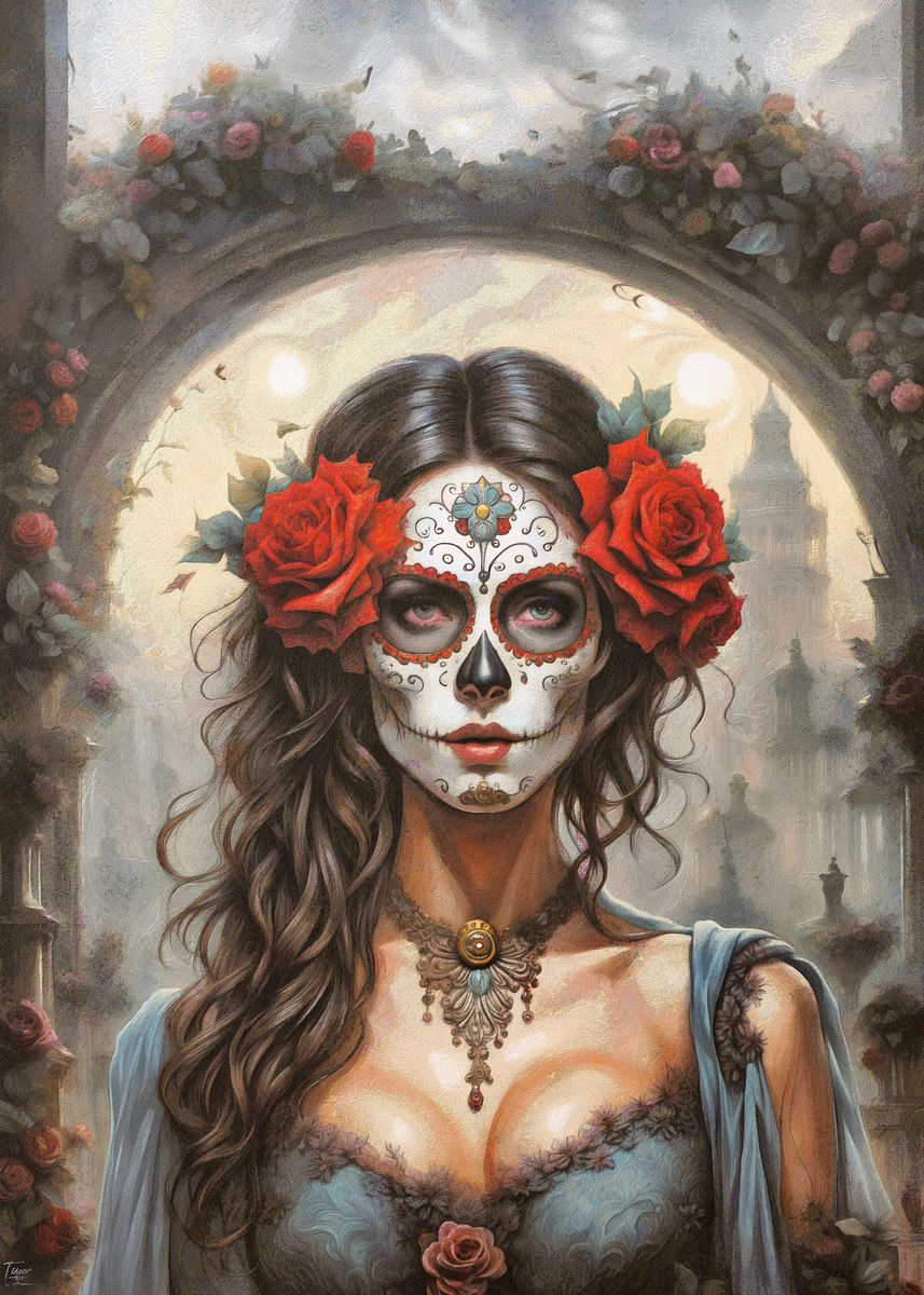 'La Catrina' Poster, picture, metal print, paint by cesare scarselletti ...