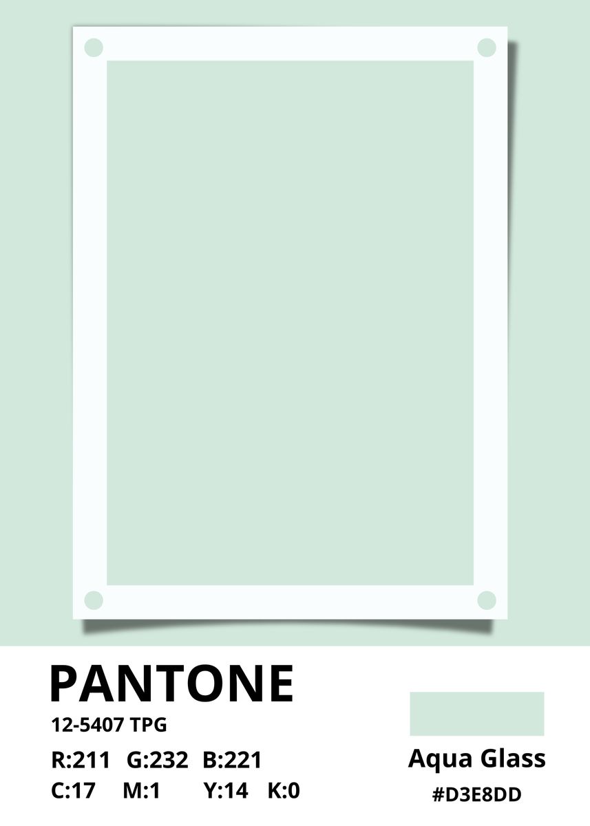 'PANTONE Aqua Glass' Poster, picture, metal print, paint by Tech Manis ...