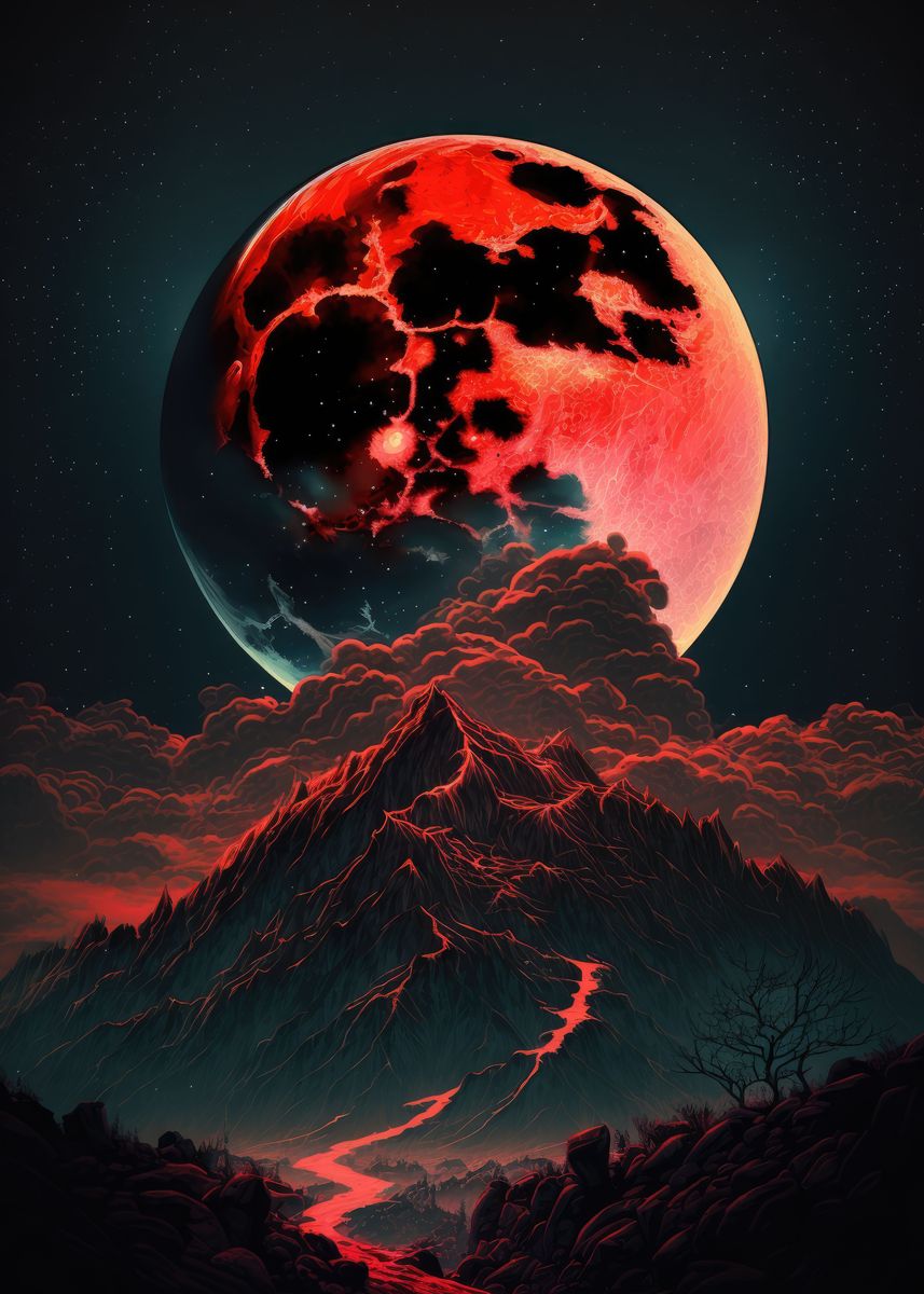 'blood Moon' Poster, Picture, Metal Print, Paint By Royalsigns 