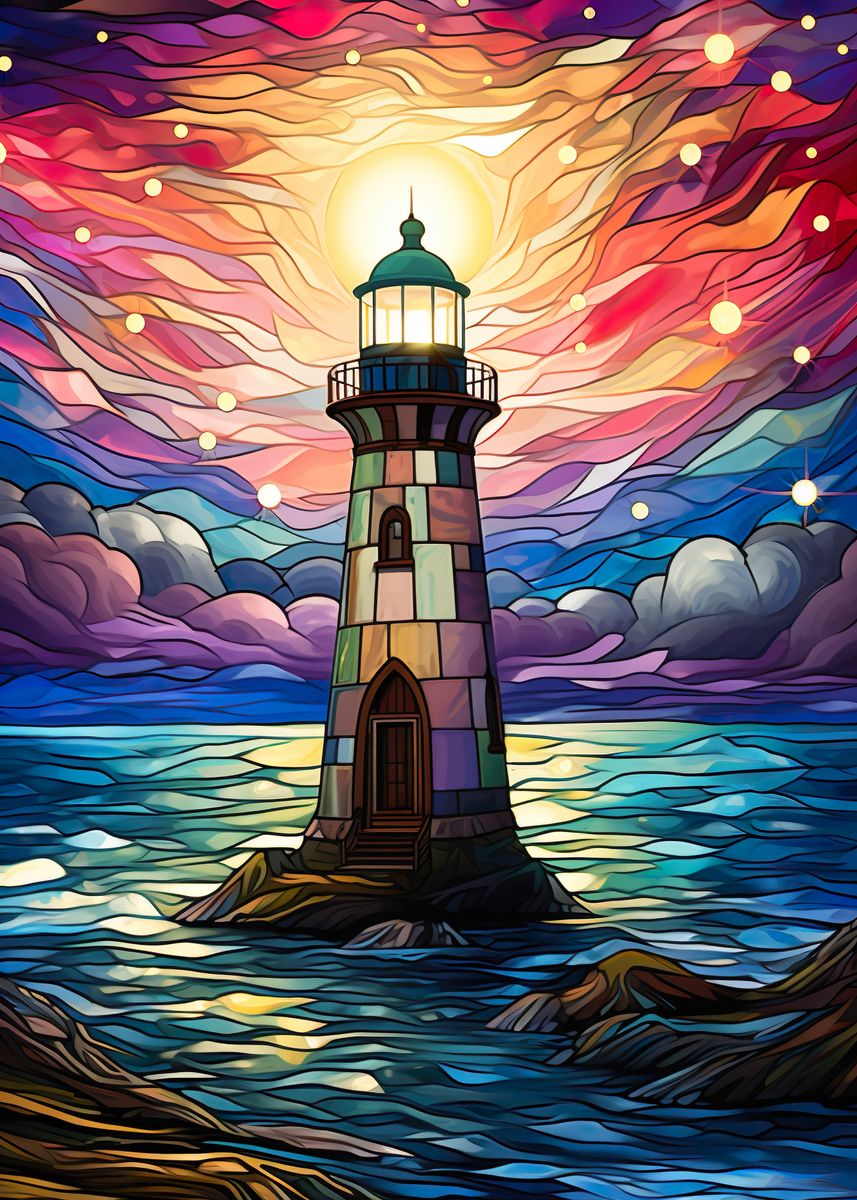 Glass Print - hotsell Tarbat Ness Lighthouse and sunset at sea | glass picture glass print glass wall art