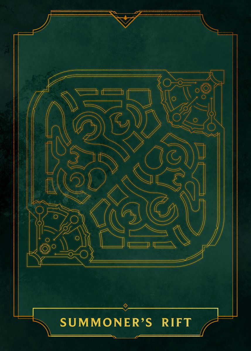 'Summoner's Rift Emerald' Poster, picture, metal print, paint by League ...