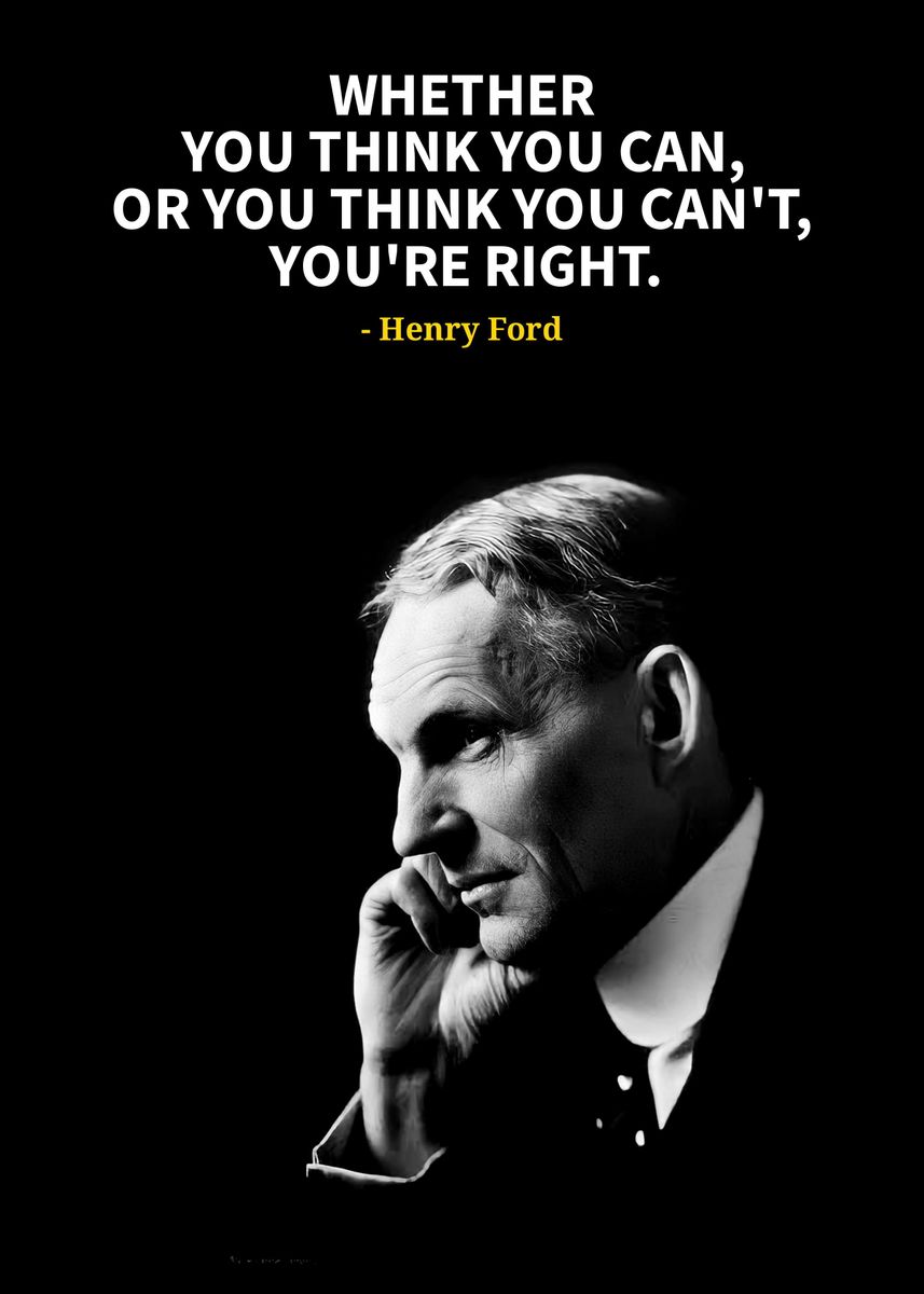 'Henry Ford quotes ' Poster, picture, metal print, paint by Yoshhhh ...