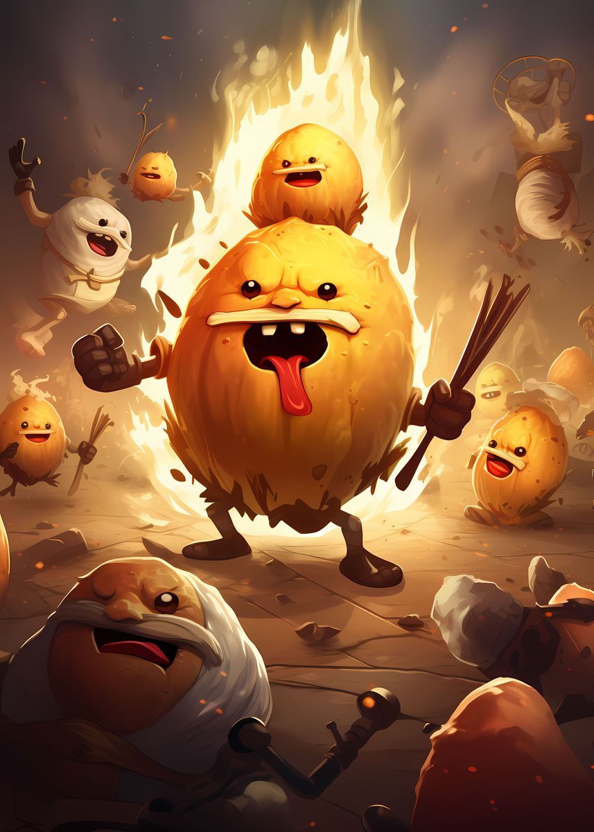 'Brotato character Gaming' Poster, picture, metal print, paint by ...