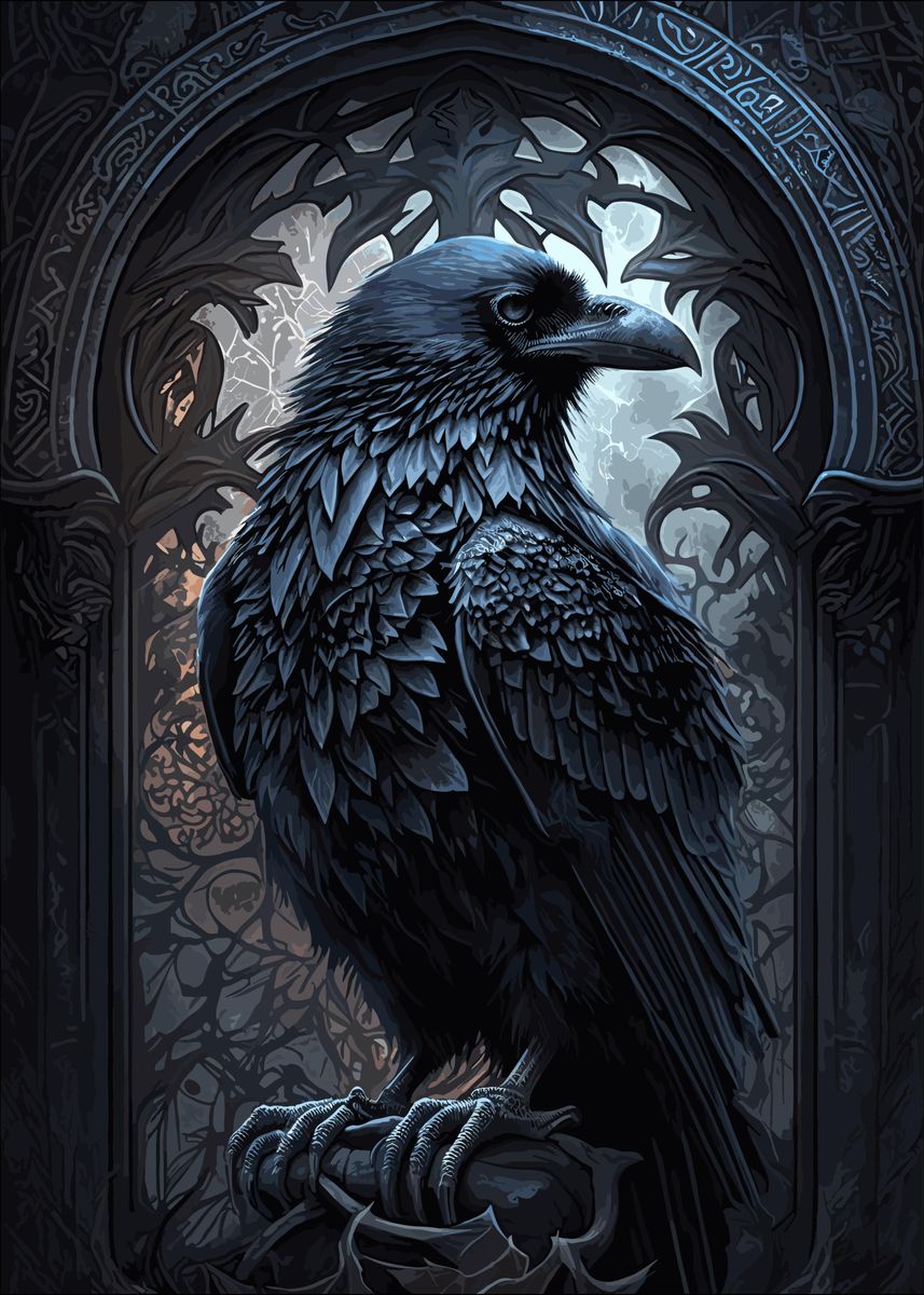 'Raven' Poster, picture, metal print, paint by PosterSociety | Displate