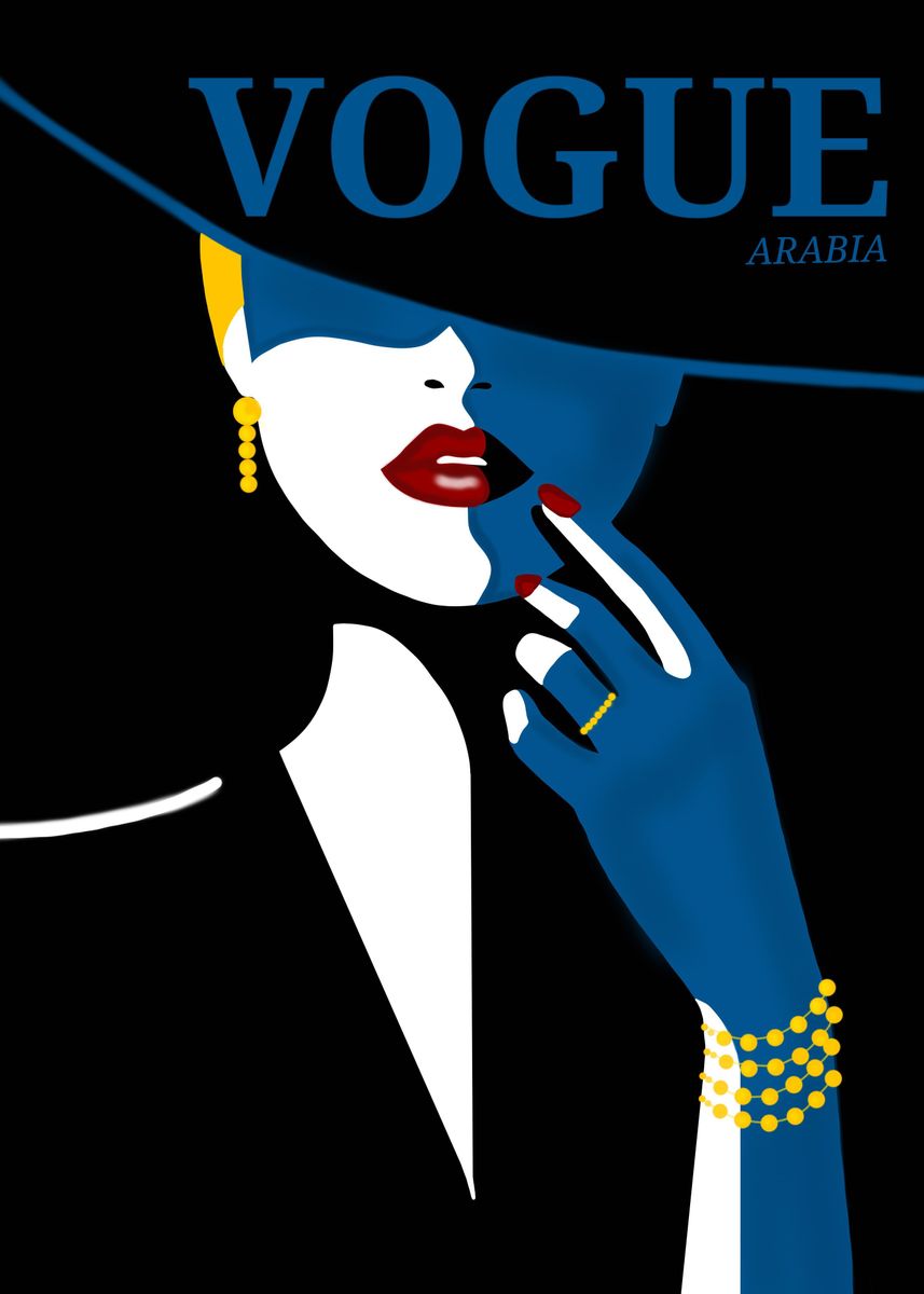 'Vogue Fashion' Poster, picture, metal print, paint by Anam Hanif ...