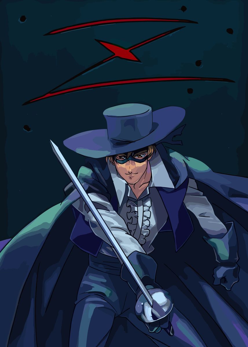 'The Legend Of Zorro Anime' Poster, picture, metal print, paint by B A ...