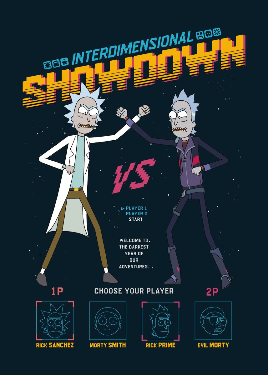 'Interdimensional Showdown' Poster, picture, metal print, paint by Rick ...