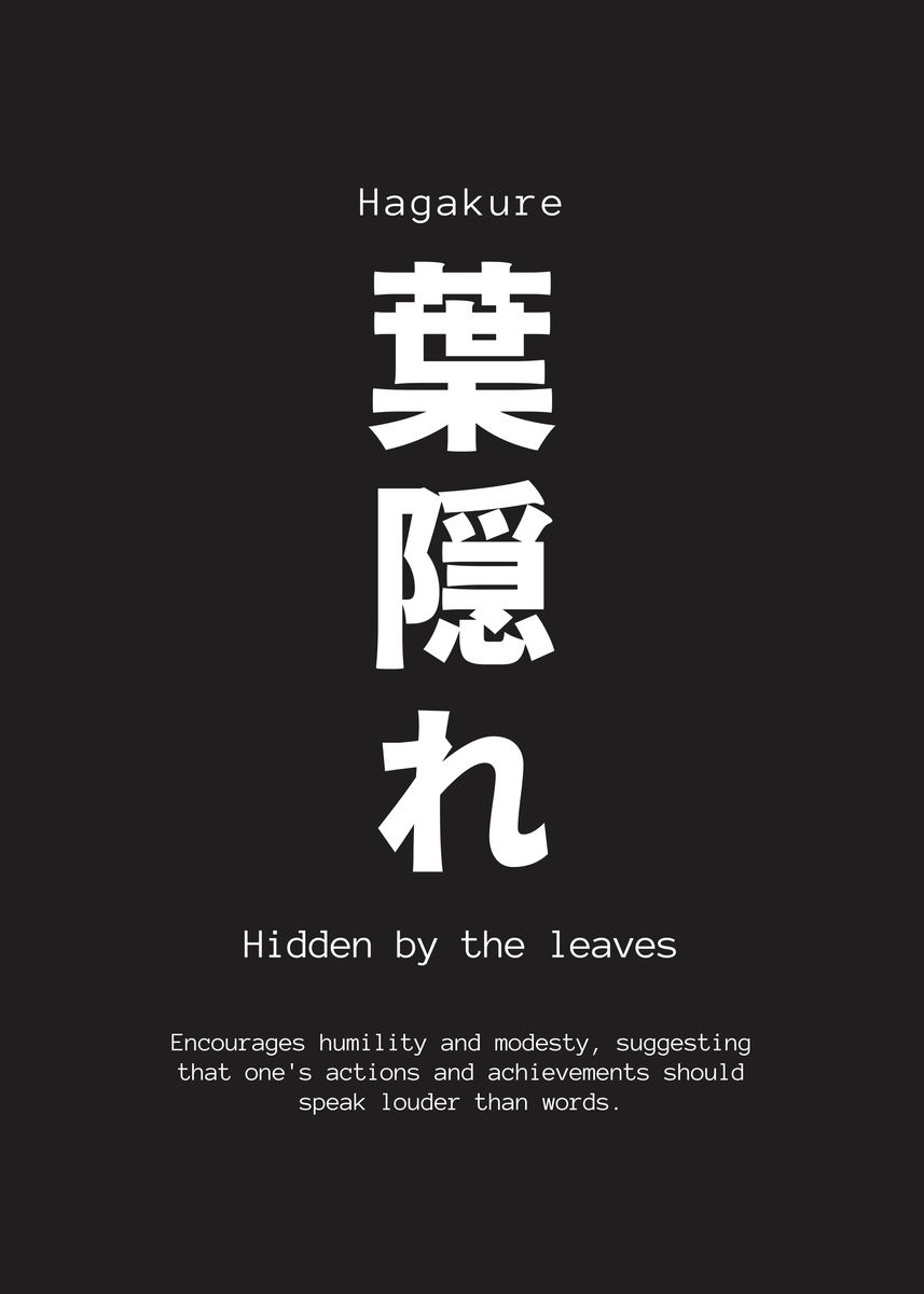 'hagakure quote japan' Poster, picture, metal print, paint by Nandita