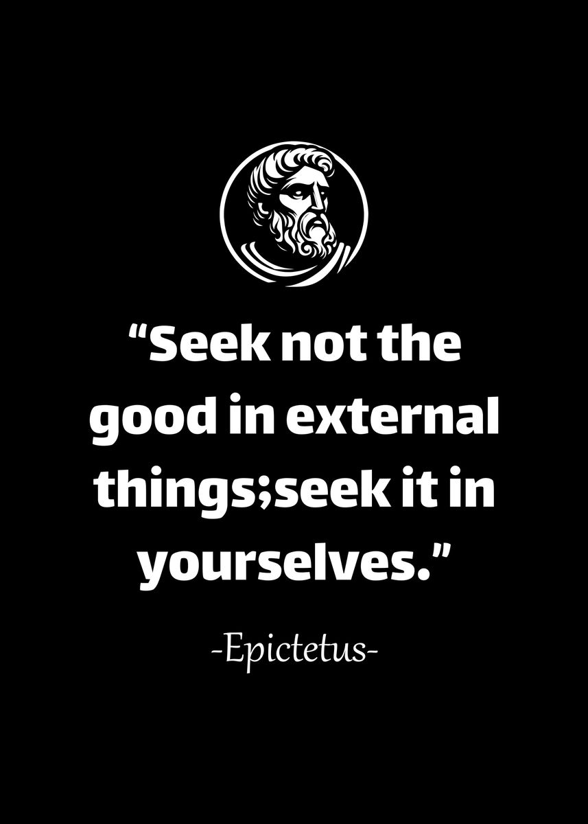 'Epictetus Wise Quotes' Poster, picture, metal print, paint by ...