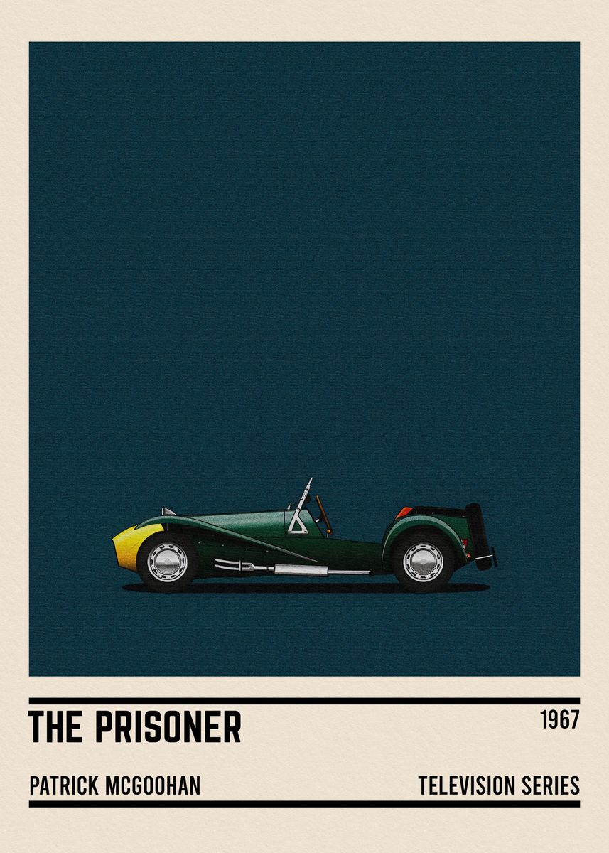 'The Prisoner tv series car' Poster, picture, metal print, paint