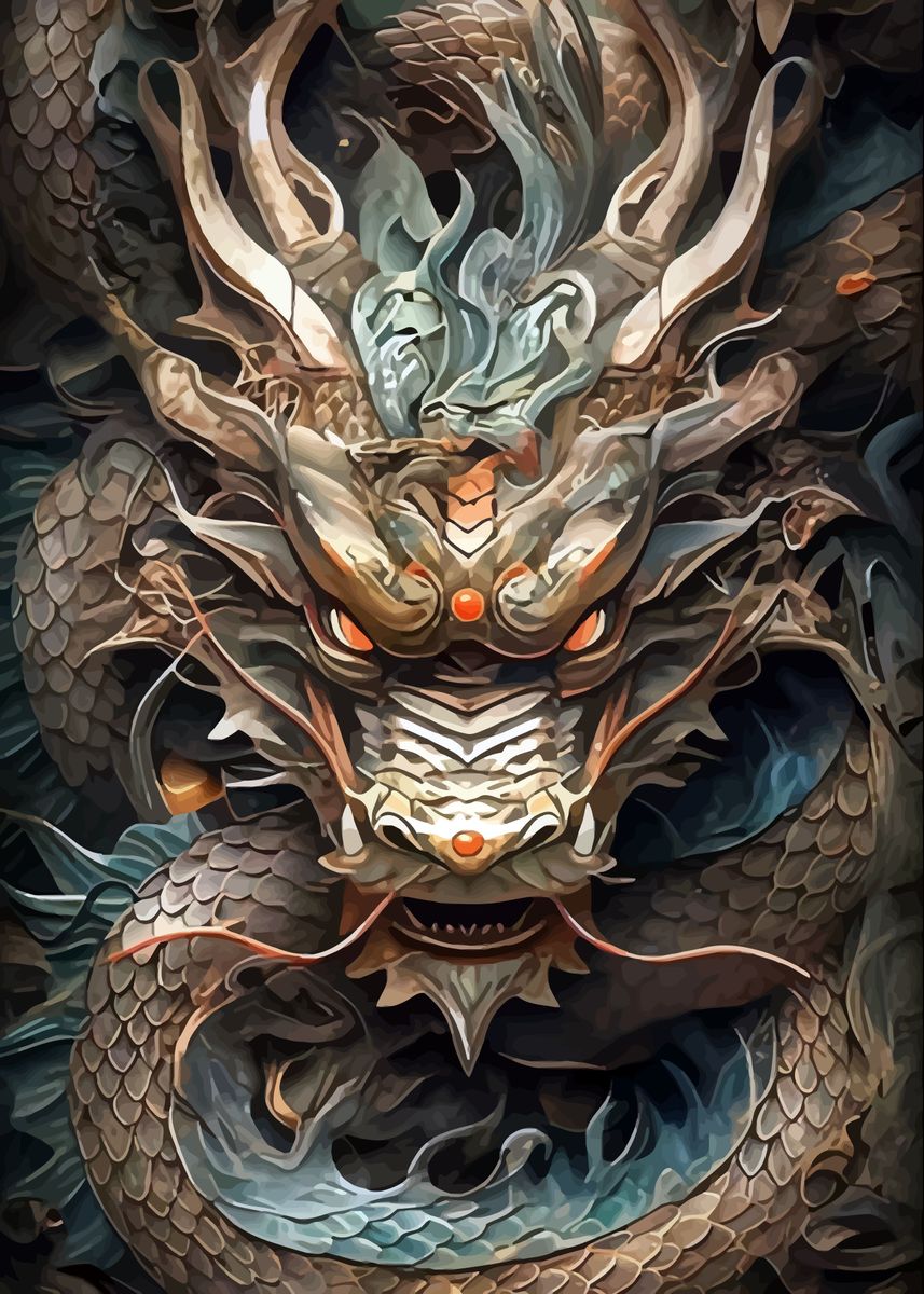 'Dragon' Poster, Picture, Metal Print, Paint By Futuner For | Displate