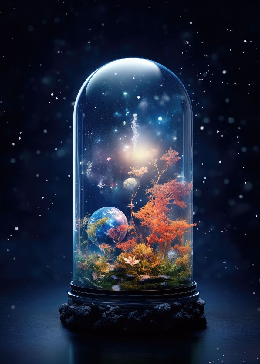 'Galaxy In A Bottle' Poster, picture, metal print, paint by Senja ...