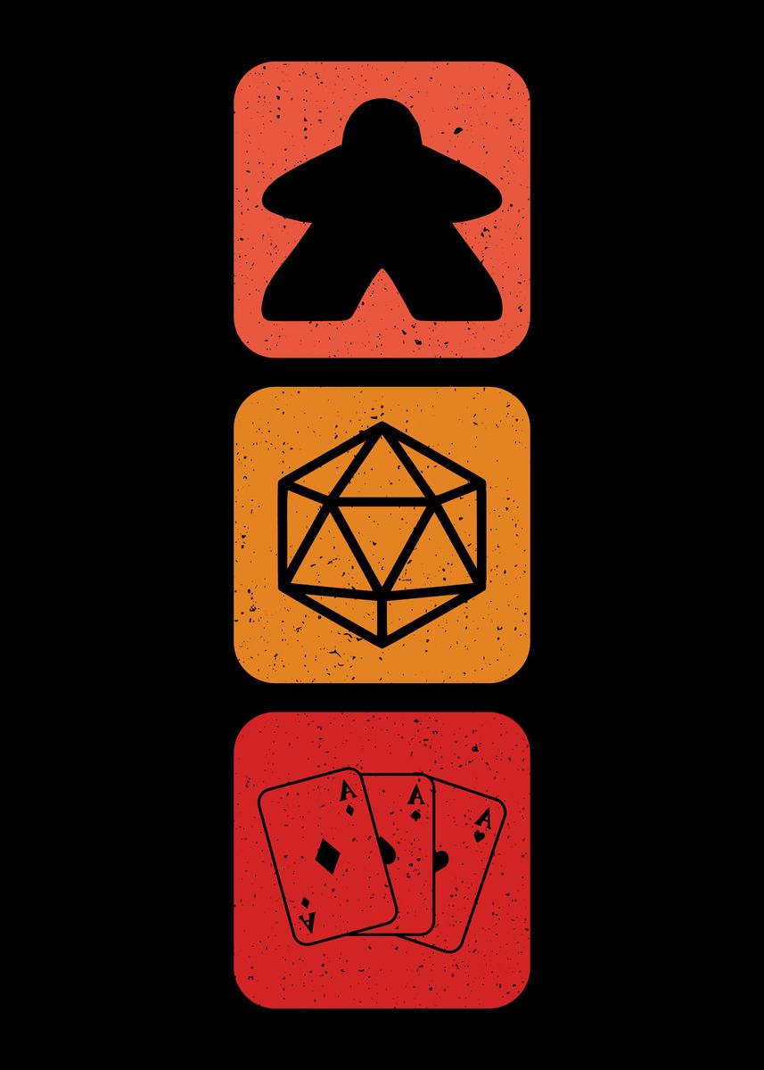 'Board game love' Poster, picture, metal print, paint by Andreas