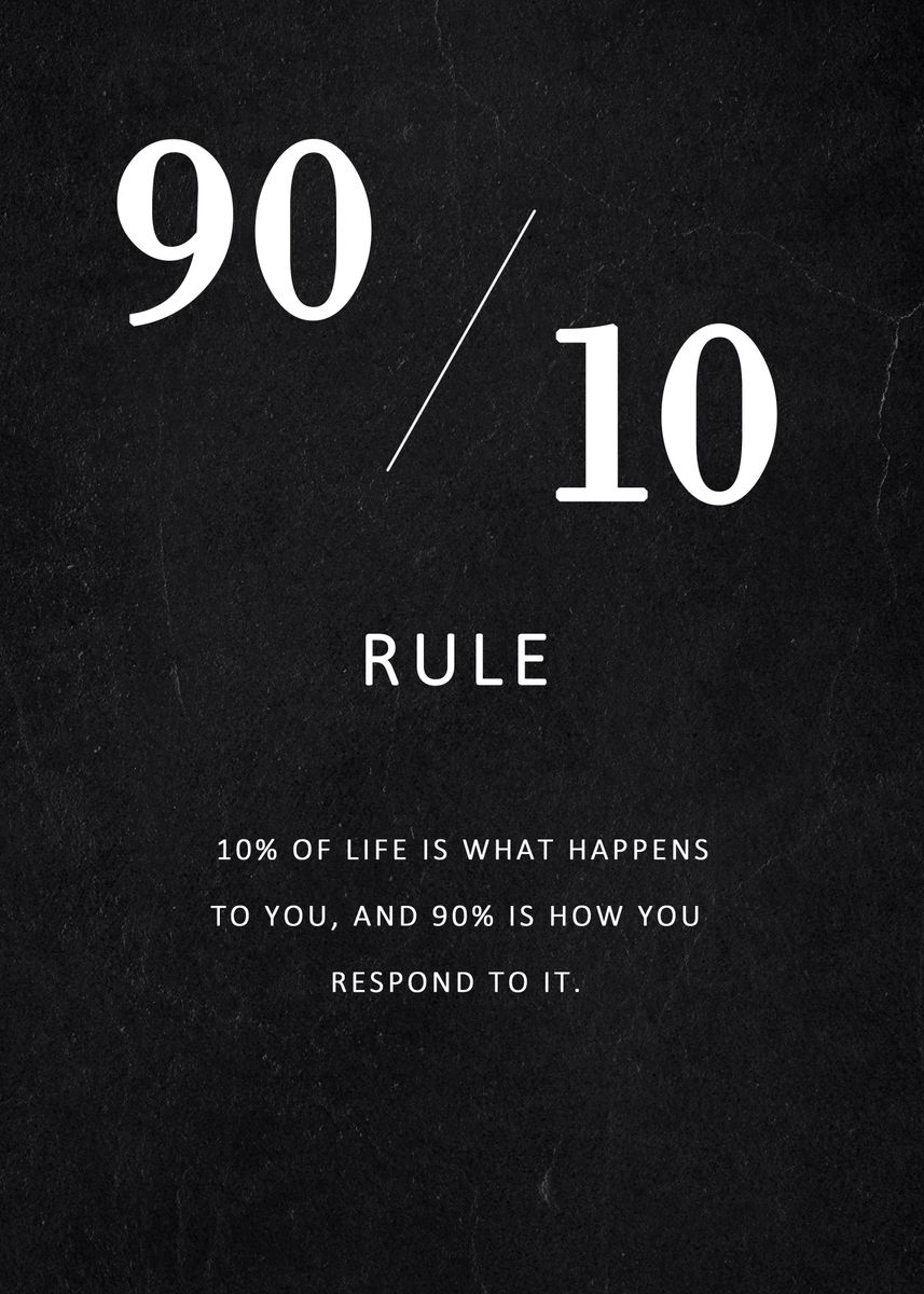 90-10-rule-poster-picture-metal-print-paint-by-definition-space