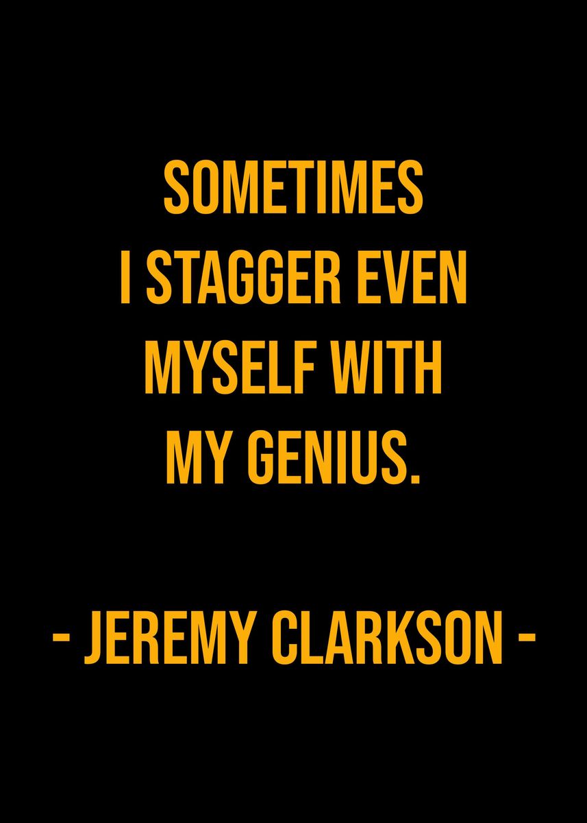 'Jeremy Clarkson' Poster, picture, metal print, paint by Poster ...