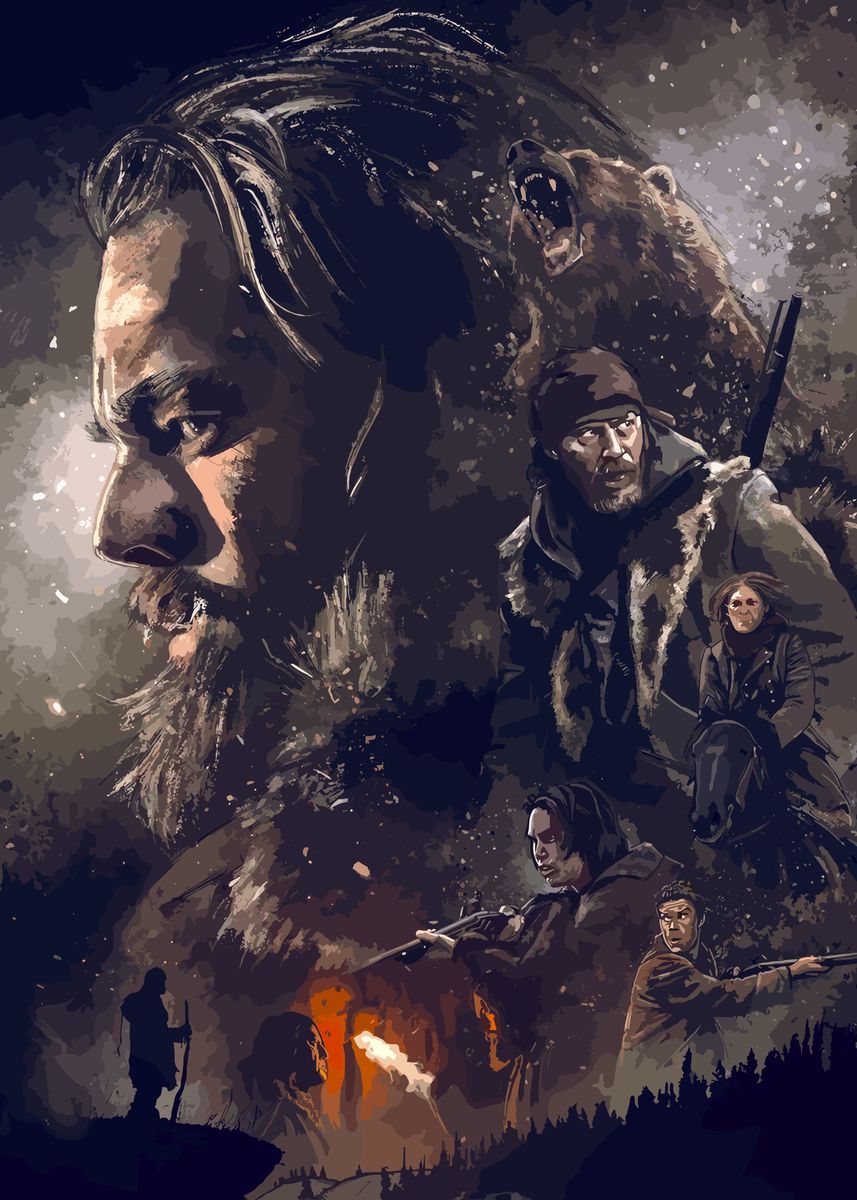 the-revenant-movie-poster-picture-metal-print-paint-by-posterized