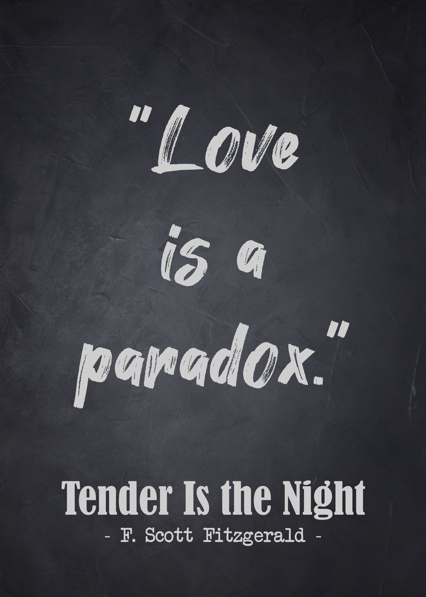 ‘Tender Is the Night’ Poster, picture, metal print, paint by Monochrome