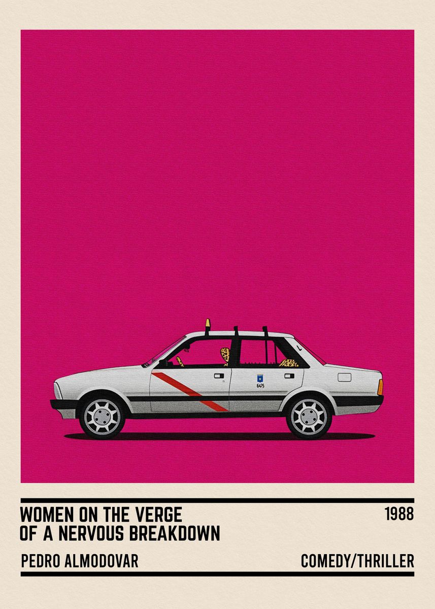 'Women on the Verge Car ' Poster, picture, metal print, paint by Louise ...