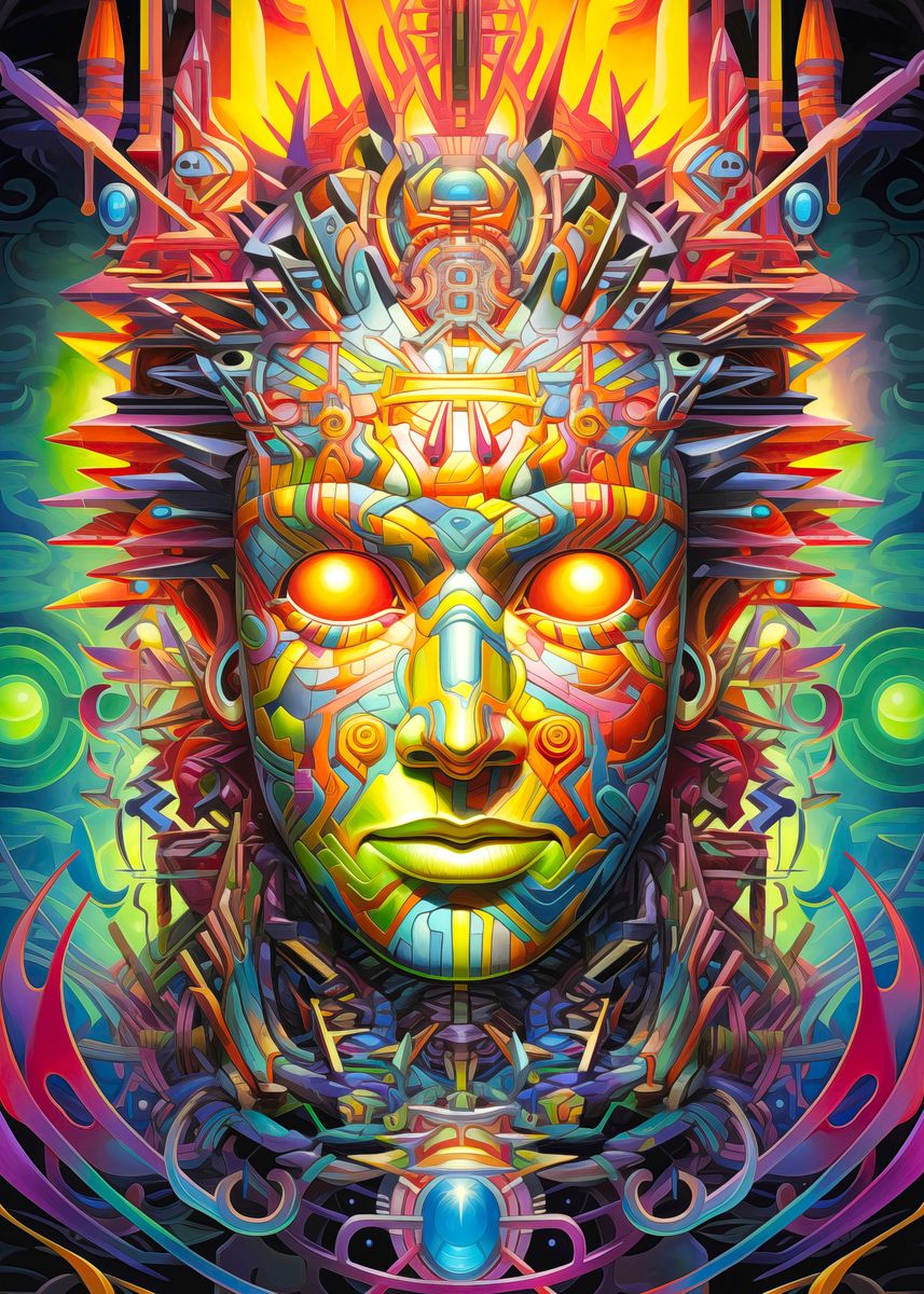 'Psychedelic Entity' Poster, picture, metal print, paint by Pixel Ink ...