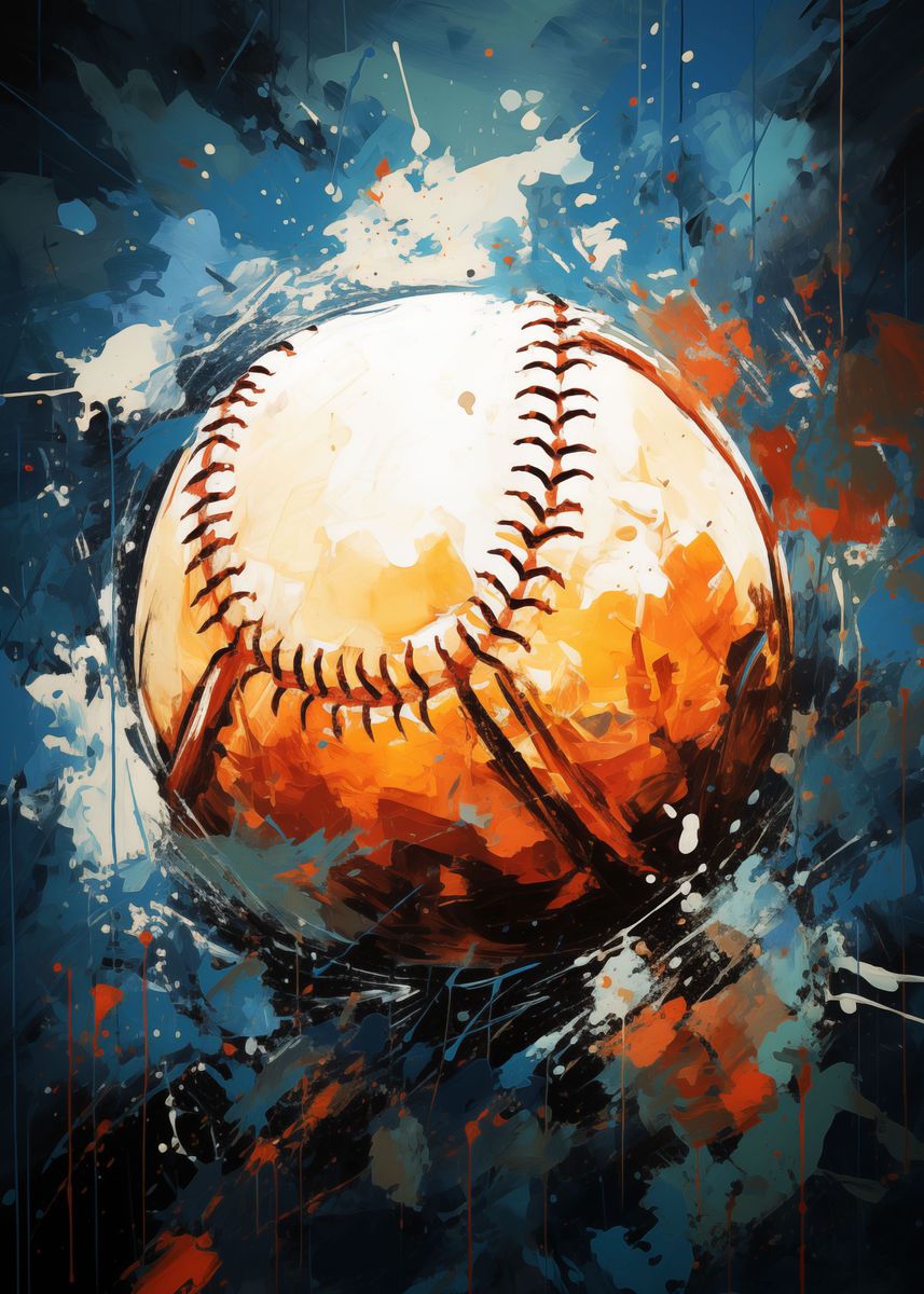 'Baseball pop art style' Poster, picture, metal print, paint by Mahdi ...