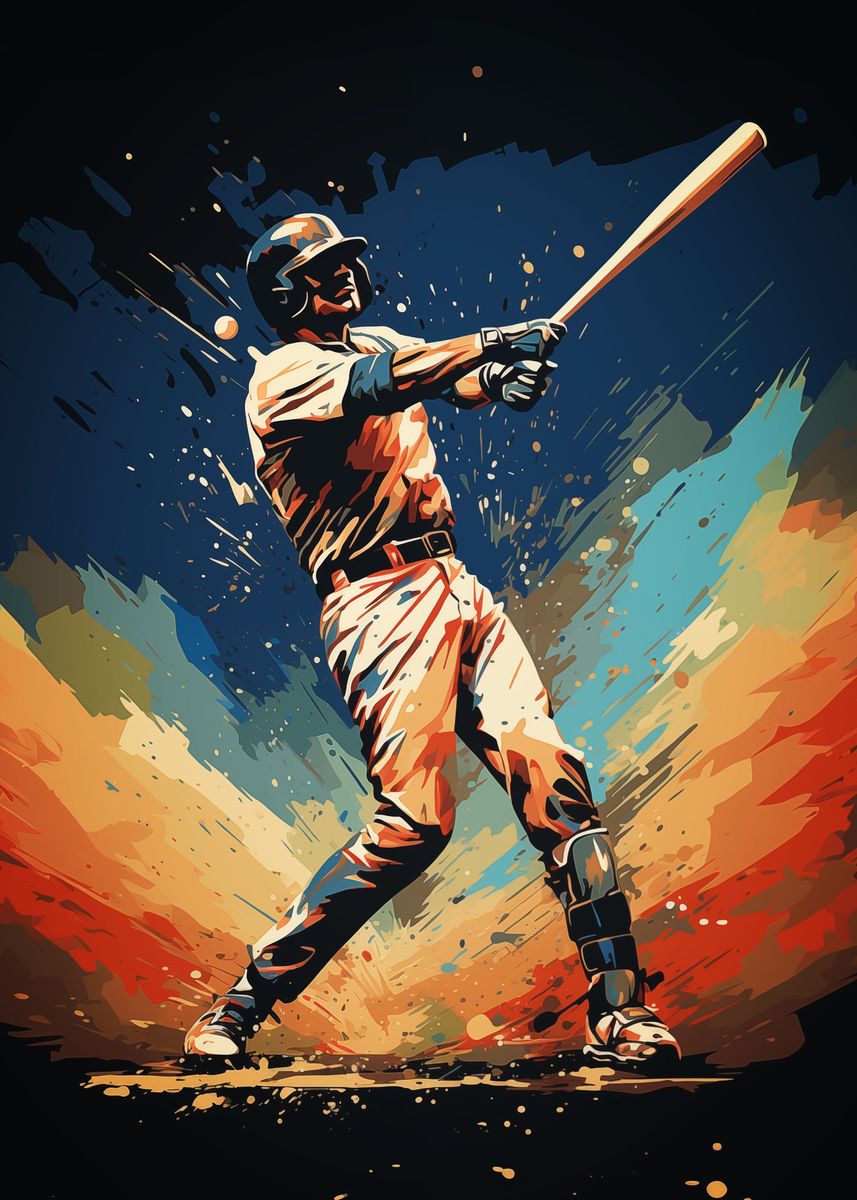 'Baseball Pop Art Style' Poster, picture, metal print, paint by Mahdi ...