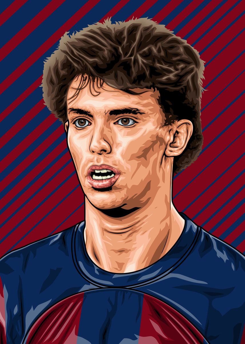 'Joao Felix' Poster, picture, metal print, paint by Abandoned Artwork | Displate