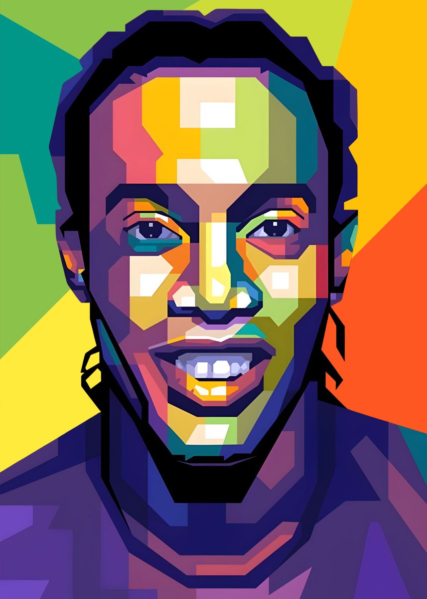 'Ronaldinho Pop Art' Poster, picture, metal print, paint by Andrew ...