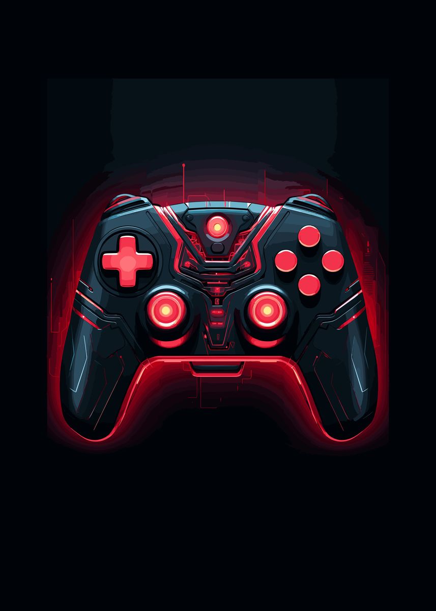 'Gaming Controller' Poster, picture, metal print, paint by 99 Posters