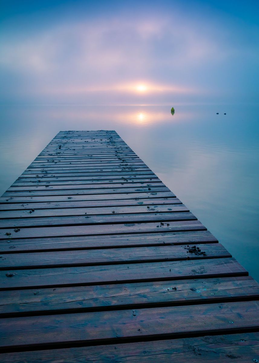'Foggy Sunrise' Poster, picture, metal print, paint by Martin ...
