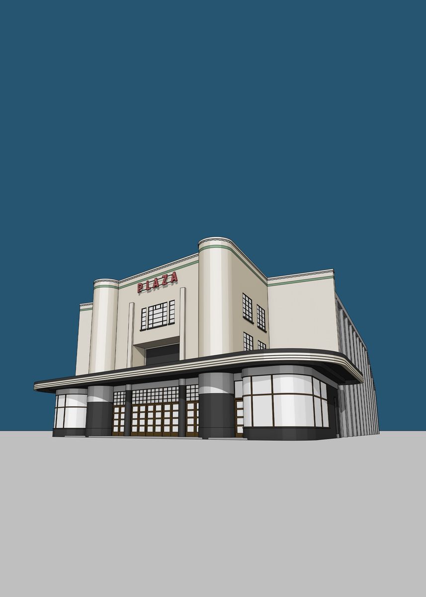 'The Plaza Port Talbot' Poster, picture, metal print, paint by Adam ...