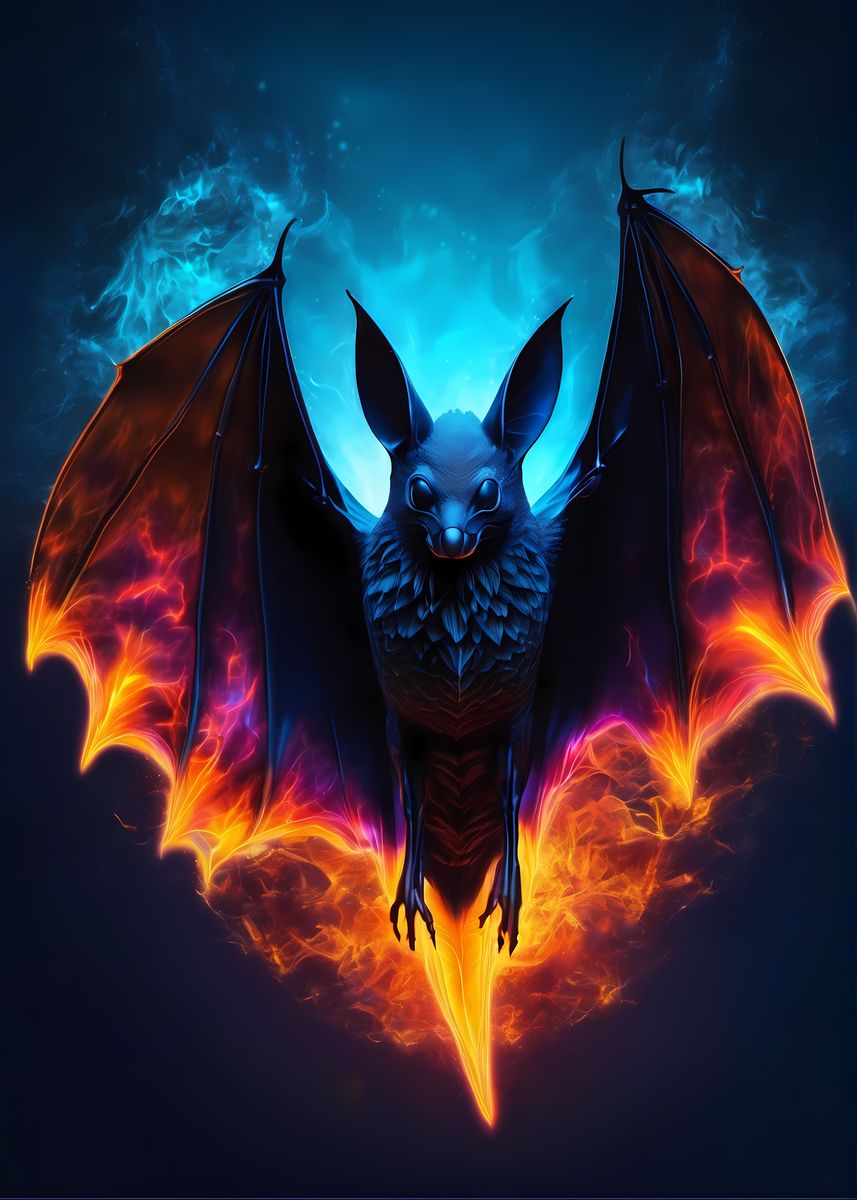 'Magic Realism Bat' Poster, picture, metal print, paint by Trending Art ...