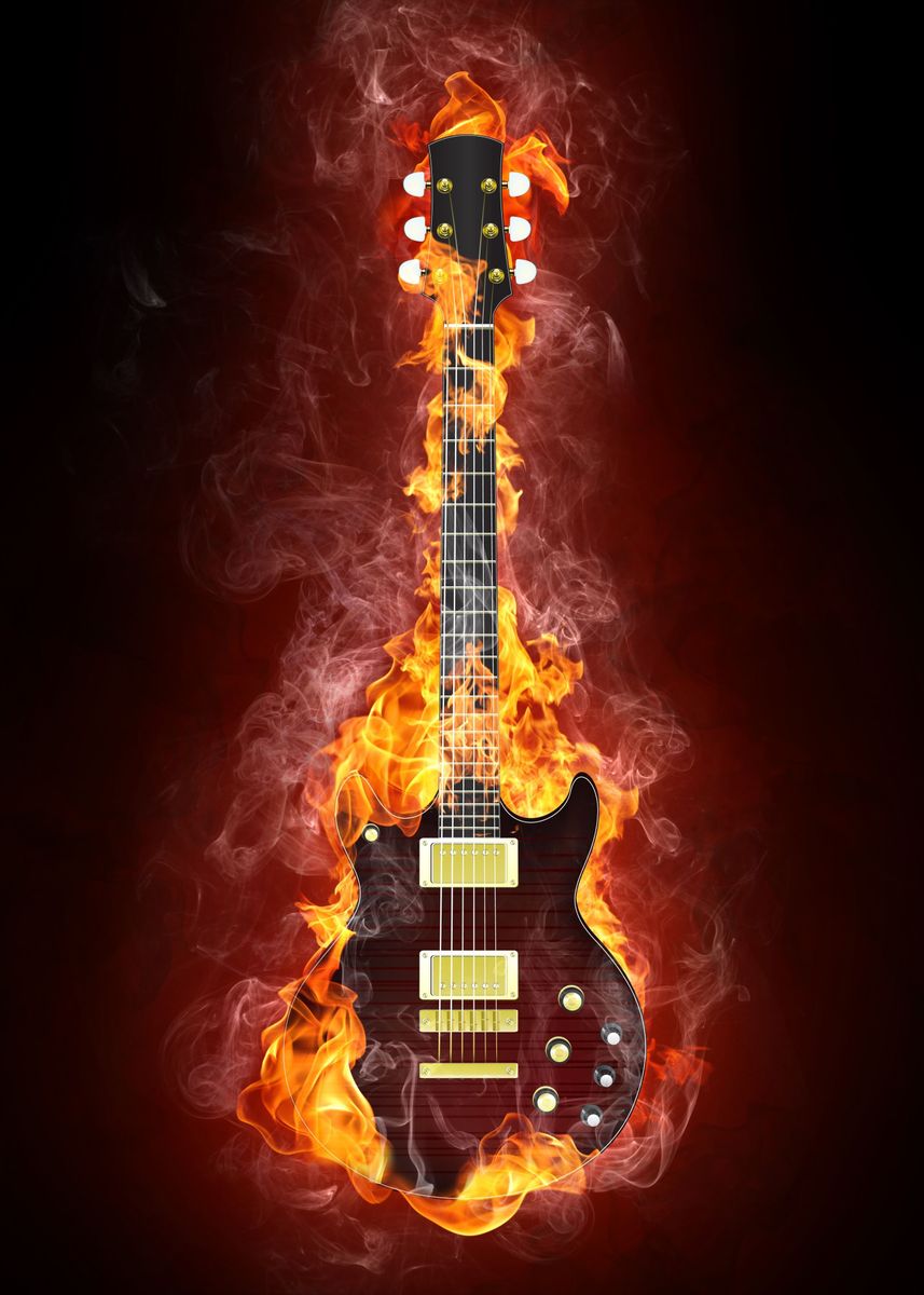 'electric guitar' Poster, picture, metal print, paint by ReskLucky ...