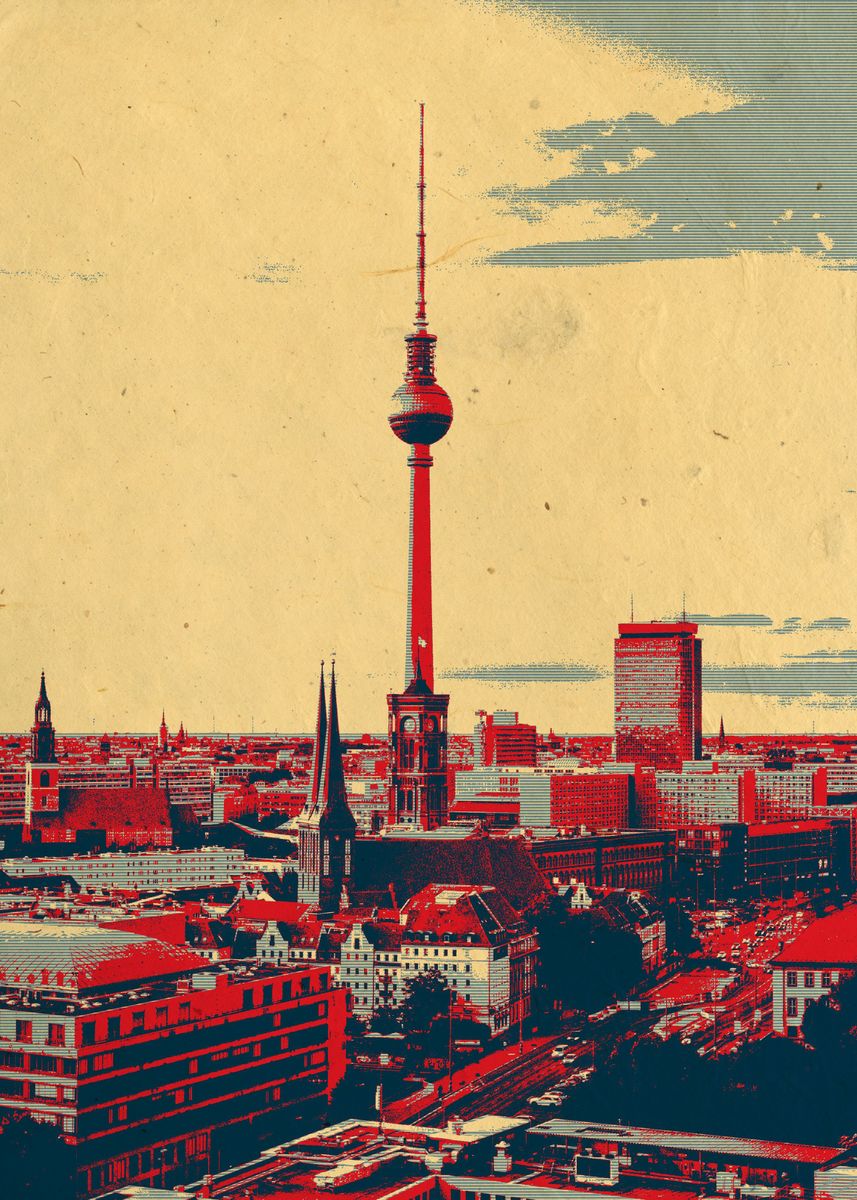 'Berliner Fernsehturm' Poster, picture, metal print, paint by Zhidane ...